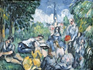 芝生での昼食、1876-77（287550も参照） 作： Paul Cézanne